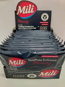 Lenço umedecido intimo Mili - kit com 14 pacotes com 16 lenços cada.