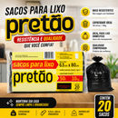 SACO LIXO PRETAO 50 LTS C/ 20 UNID.