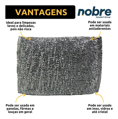 ESPONJA NOBRE POLIESTER LIMPEZA DELICADA