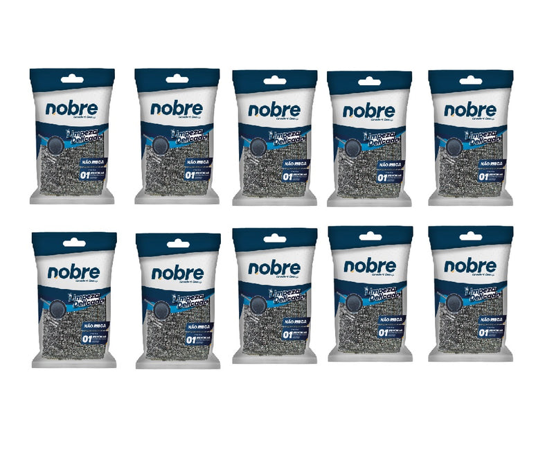 KIT COM 10 ESPONJAS NOBRE POLIESTER LIMPEZA DELICADA - KIT COM 10