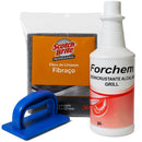 Kit Limpeza Chapa e Grill – Suporte, Fibras e Limpador
