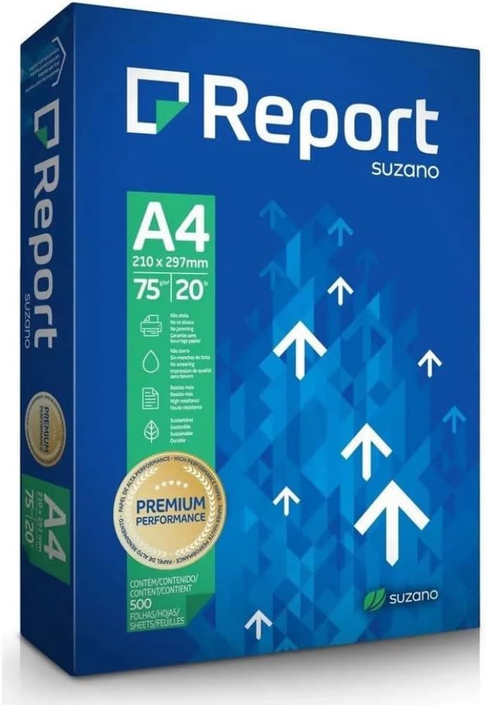 PAPEL SULFITE REPORT A4 75 GRS COM 500