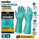 LUVA NITRILICA FORRADA VONDER - TAM 9 / G