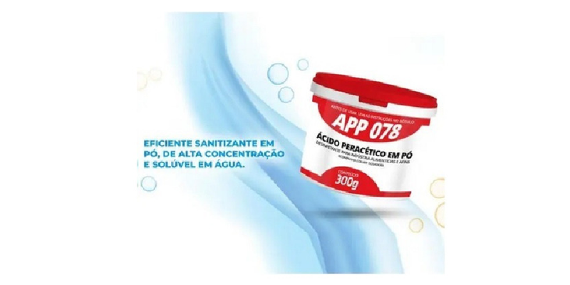 Desinfetante para verdura e produção de cerveja App 078 pó 300 grs