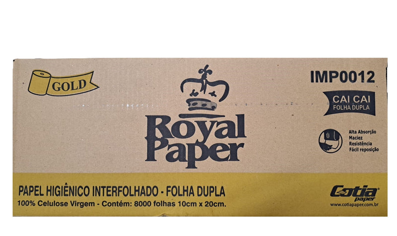 PAPEL HIG. INTERFOLHADO ROYAL PAPER F. DUPLA C/8000