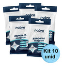 KIT COM 10 ESPONJA NOBRE POLIESTER LIMPEZA DELICADA