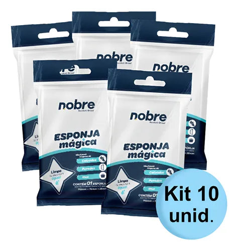 KIT COM 10 ESPONJA NOBRE POLIESTER LIMPEZA DELICADA