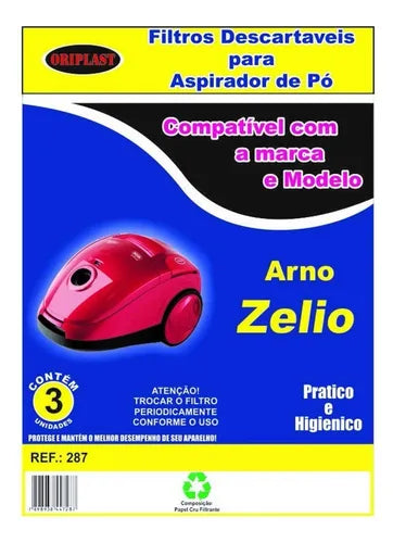 REFIL ASPIRADOR ORIPLAST ARNO ZELIO  C/3 UNID.