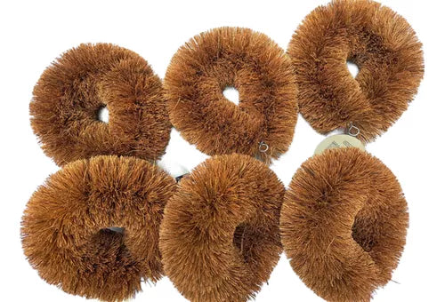 Escova de fibra de coco Shangrila tam G - Kit com 6 esponjas