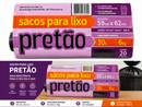 Saco de Lixo Pretão 30 Litros Resistente