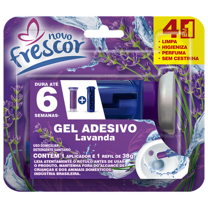 GEL ADESIVO NOVO FRESCOR LAVANDA APLICADOR COM 6