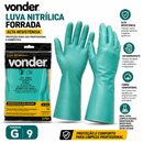 Luva Nitrílica Forrada Vonder Tam G 9 Antiderrapante Alta Resistência